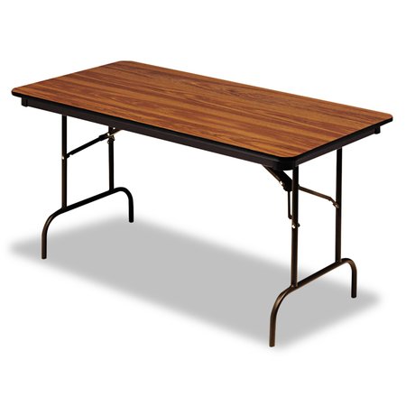 ICEBERG Rectangle Folding Table, 96" W, 30" L, 29" H, Oak Top, Melamine 55235